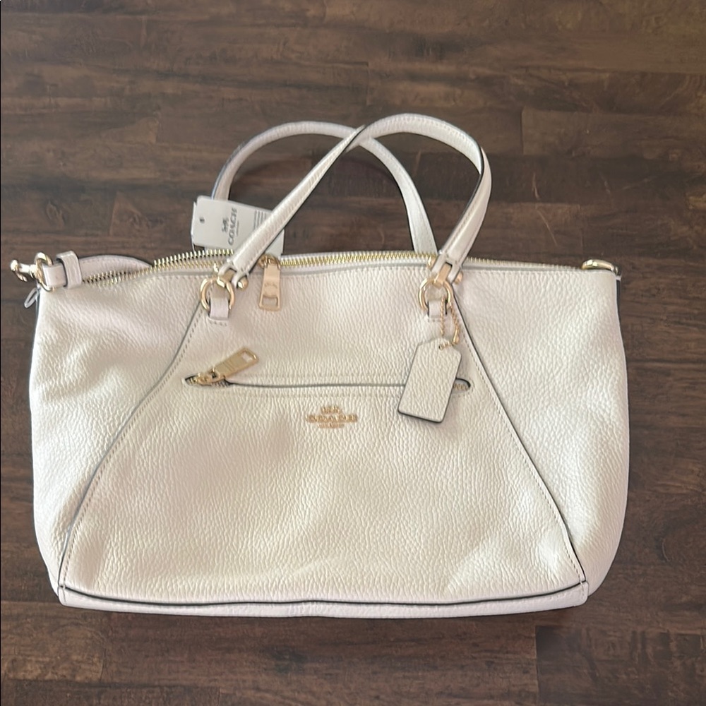 LAST CHANCE OFFER: 
Coach Cream Shoulder Bag with Structured Silhouette NWT